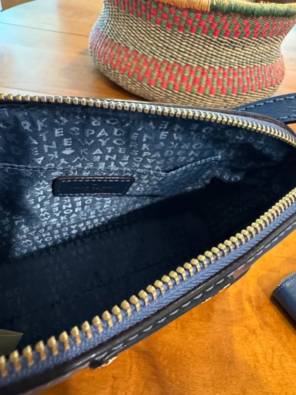 Kate Spade blue leather crossbody with matching wallet, NWOT - Picture 7 of 8